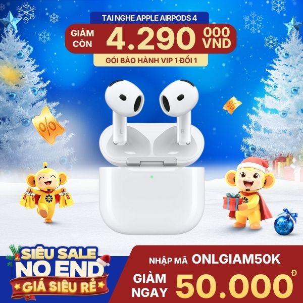 Tai nghe Apple AirPods 4 (Chống ồn chủ động) - Chính Hãng VN
