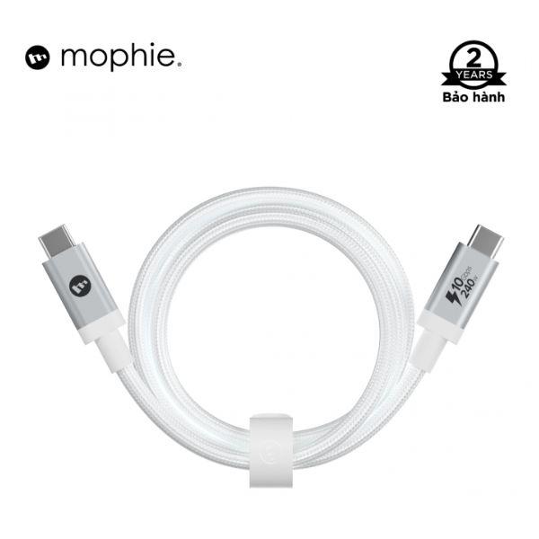 Cáp Mophie Type-C to Type-C 240W 10Gbps 1.5m Chính Hãng